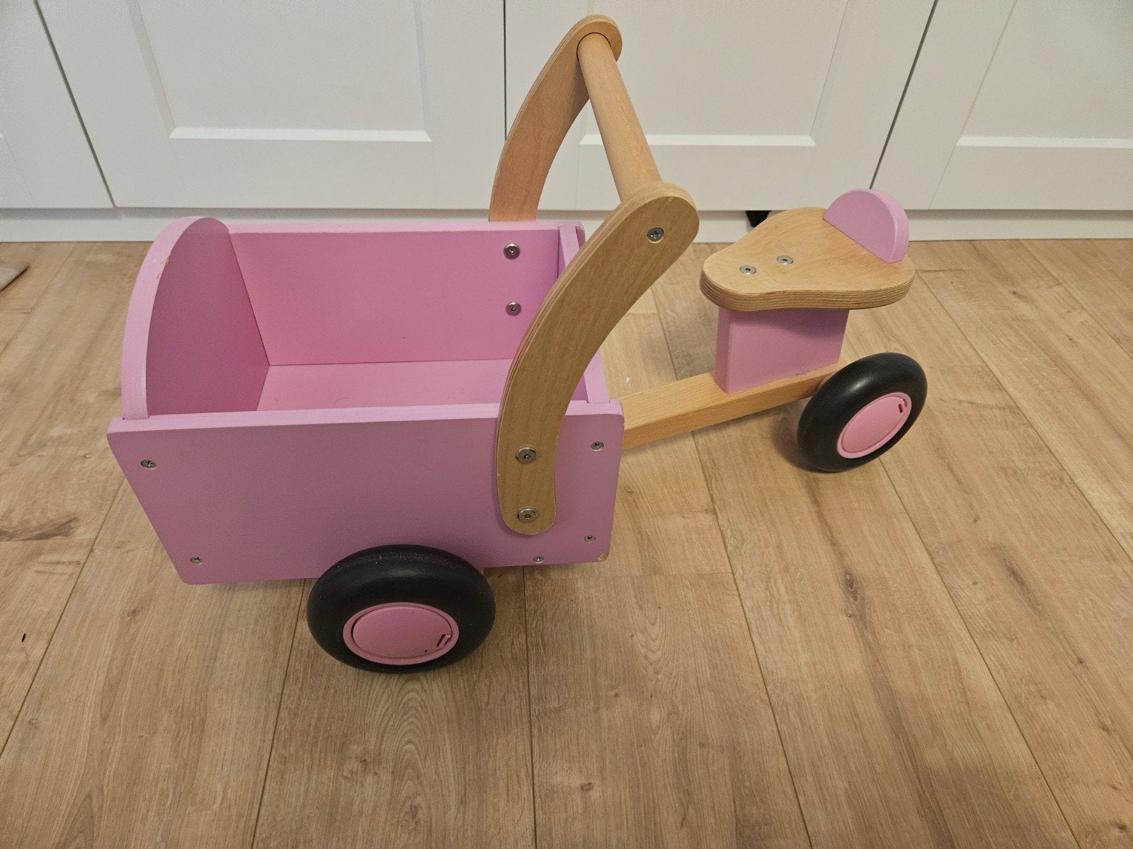 Bandits & Angels Loopfiets Bakfiets Retro Roze, Ophalen, Zo goed als nieuw, Loopfiets
