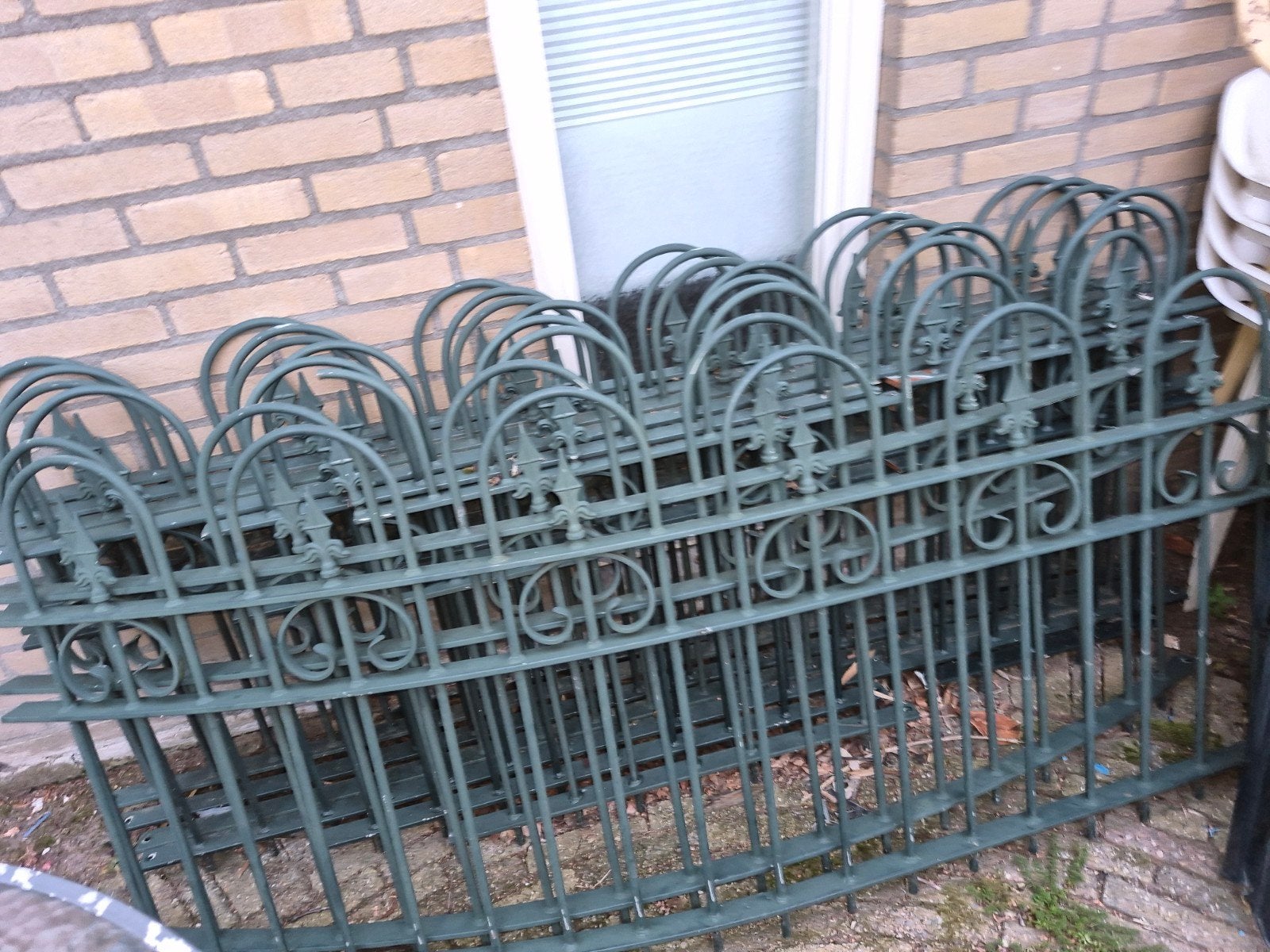 Decoratief IJzeren Hekwerk - Groen, Tuin en Terras, Tuinhekken en Hekwerk, Ophalen, Gebruikt, IJzer, Sierhekwerk