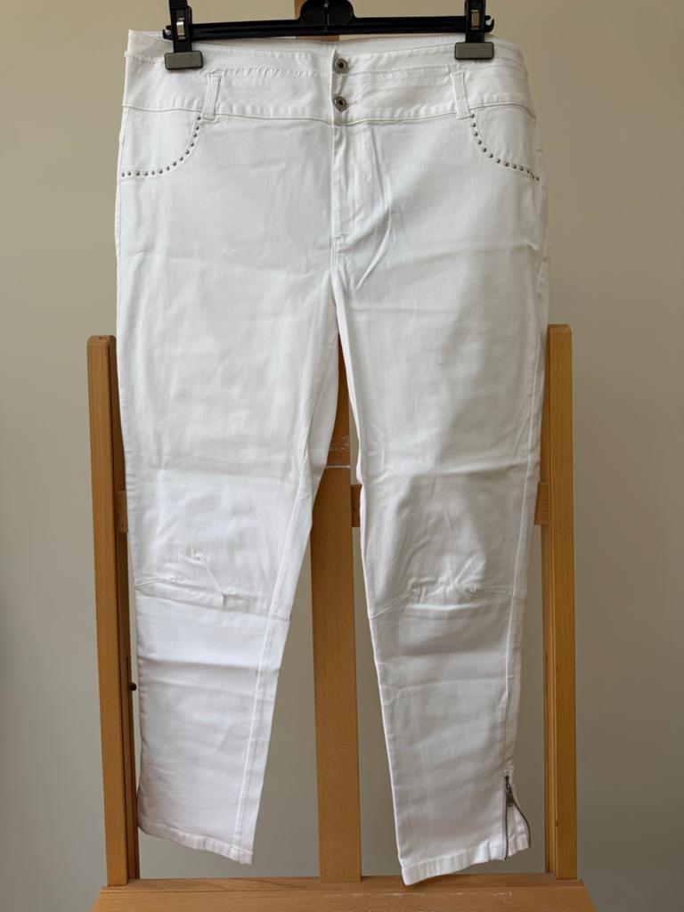 Witte Eva Kayan 7/8 broek maat 46, Kleding | Dames, Wit, Maat 46/48 (XL) of groter, Nieuw, Ophalen of Verzenden