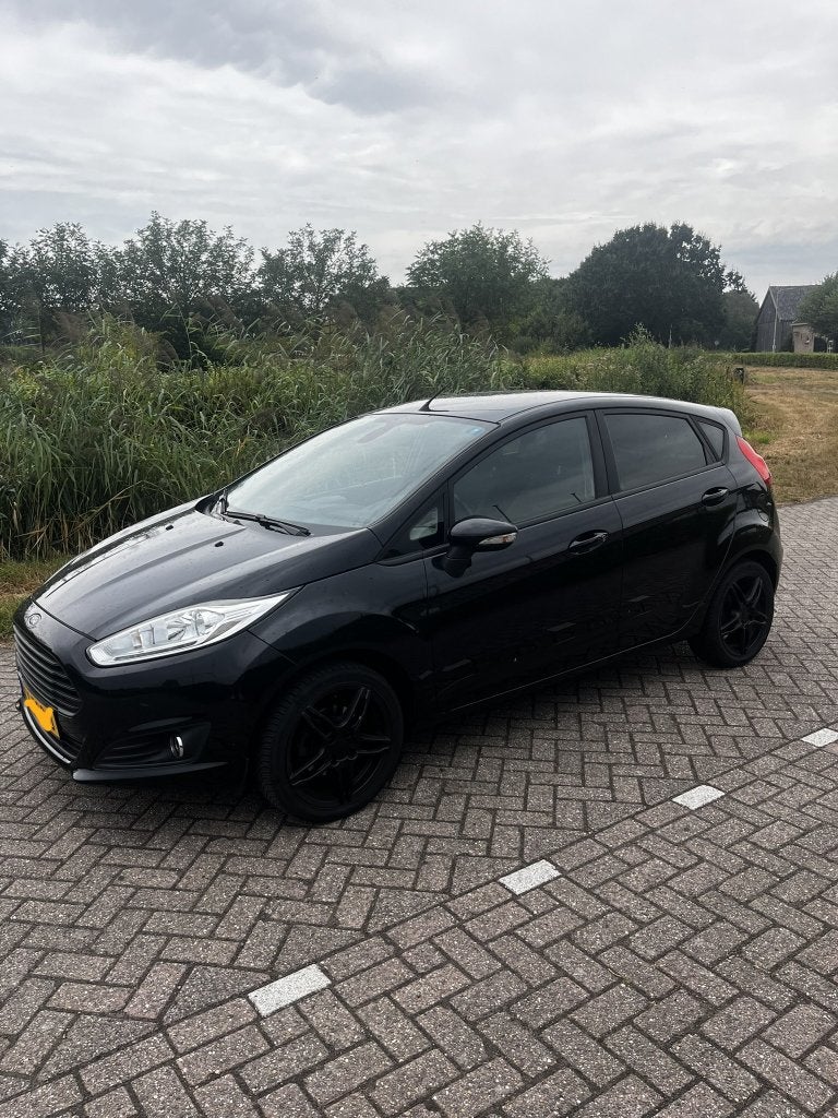 Ford Fiësta 1.0 59KW/80PK 5D 2013 Zwart, Auto's, Voorwielaandrijving, Dealer onderhouden, Stof, 40 €/maand