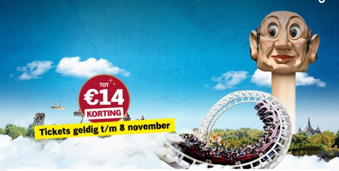 AH Efteling zegels / 28 volle spaarkaarten (gratis), Eén persoon, Kortingsbon, Pretpark
