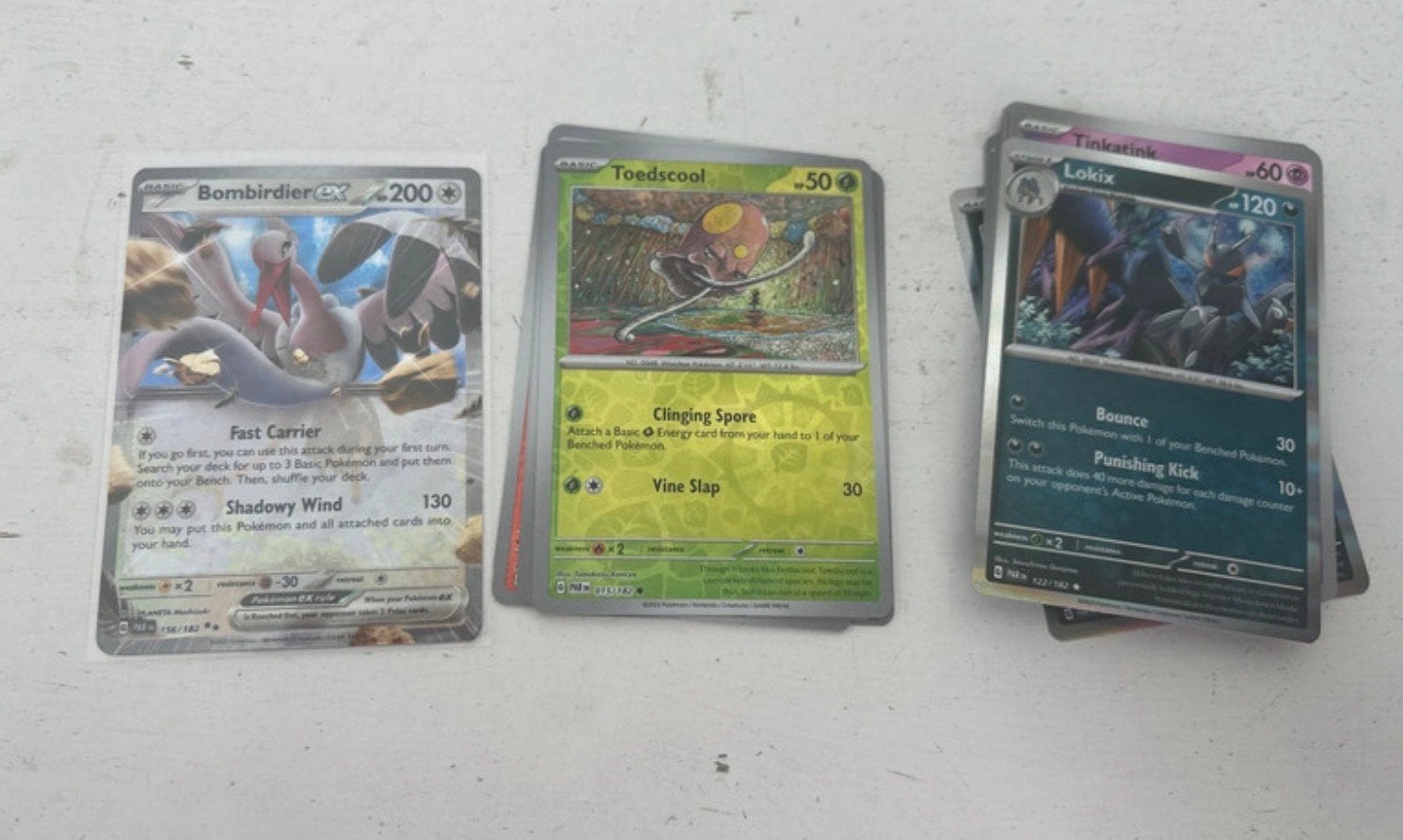 Pokémon eng: paradox rift Bombirdier EX + normale + reverse, Ophalen of Verzenden, Zo goed als nieuw, Meerdere kaarten
