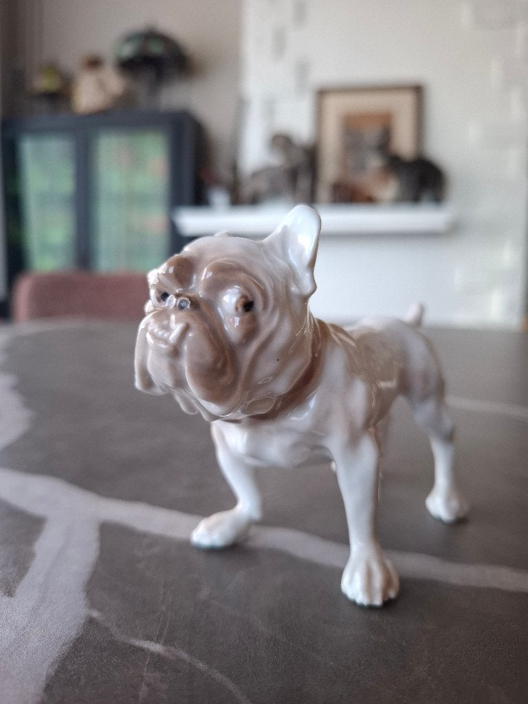 Vintage Bing & Grøndahl Bulldog Beeldje #1676 – Dahl-Jensen, Ophalen of Verzenden