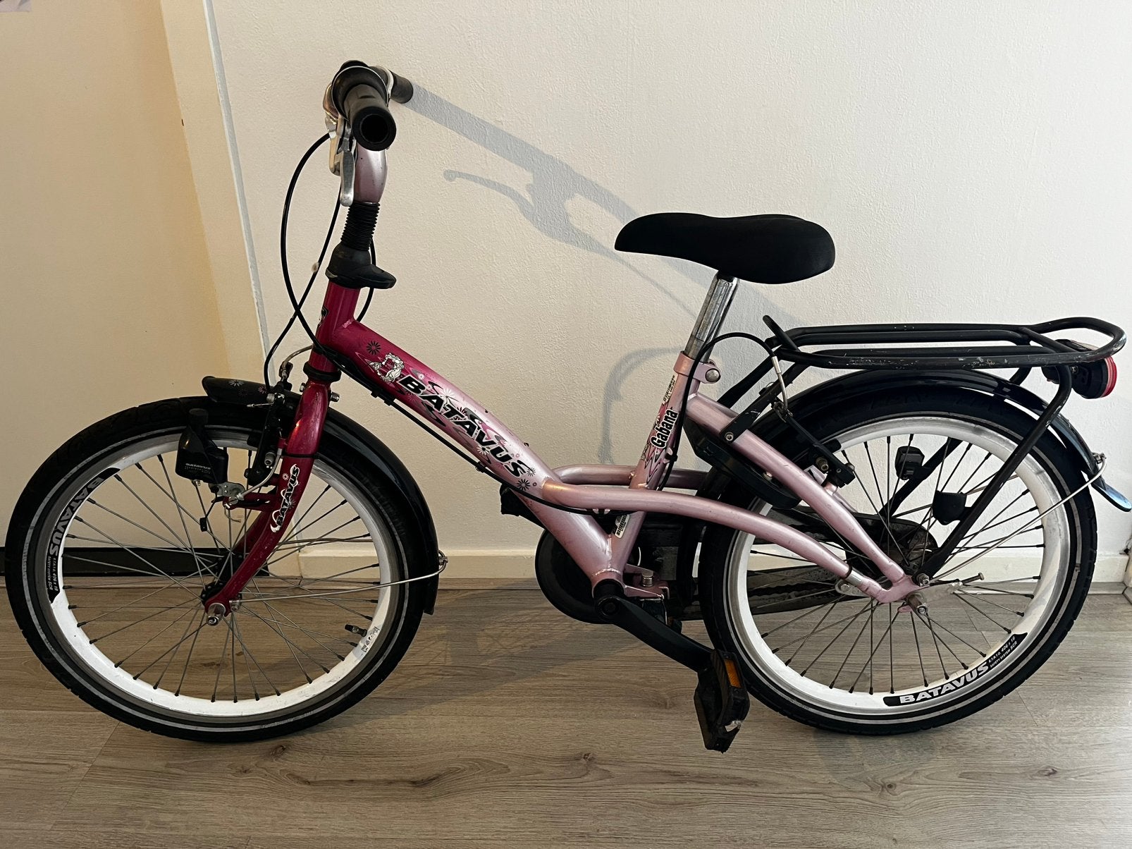 Kinderfiets meisjes 6-7 jaar, Fietsen en Brommers, Ophalen, Gebruikt, Terugtraprem, 20 inch