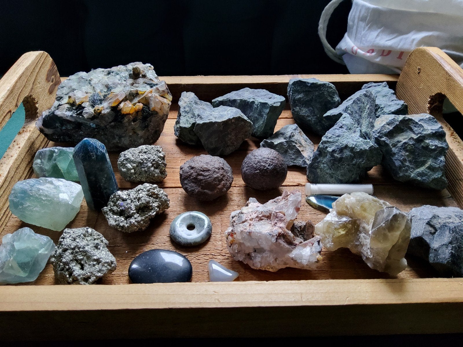 Mineralen & Edelstenen Verzameling – Pyriet, Fluoriet, Agaat, Ophalen of Verzenden