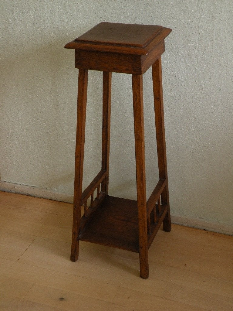 Plantentafel, hoog, antiek., Minder dan 55 cm, Vierkant, Ophalen of Verzenden, Zo goed als nieuw