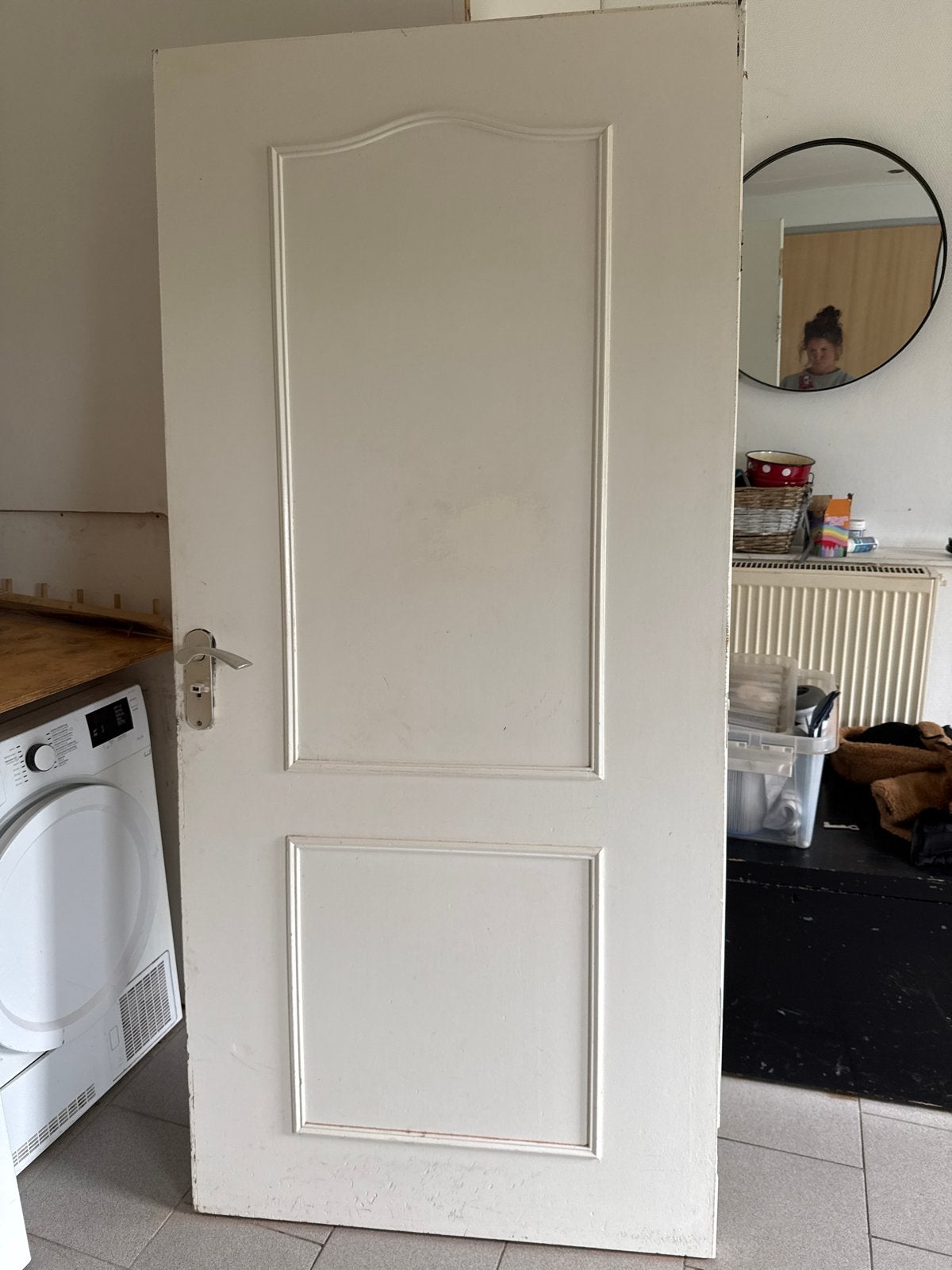 Zware binnendeur 195x92.3 cm - Gebruikt, Doe-het-zelf en Verbouw, Deuren en Horren, Ophalen, Gebruikt, 80 tot 100 cm, Binnendeur