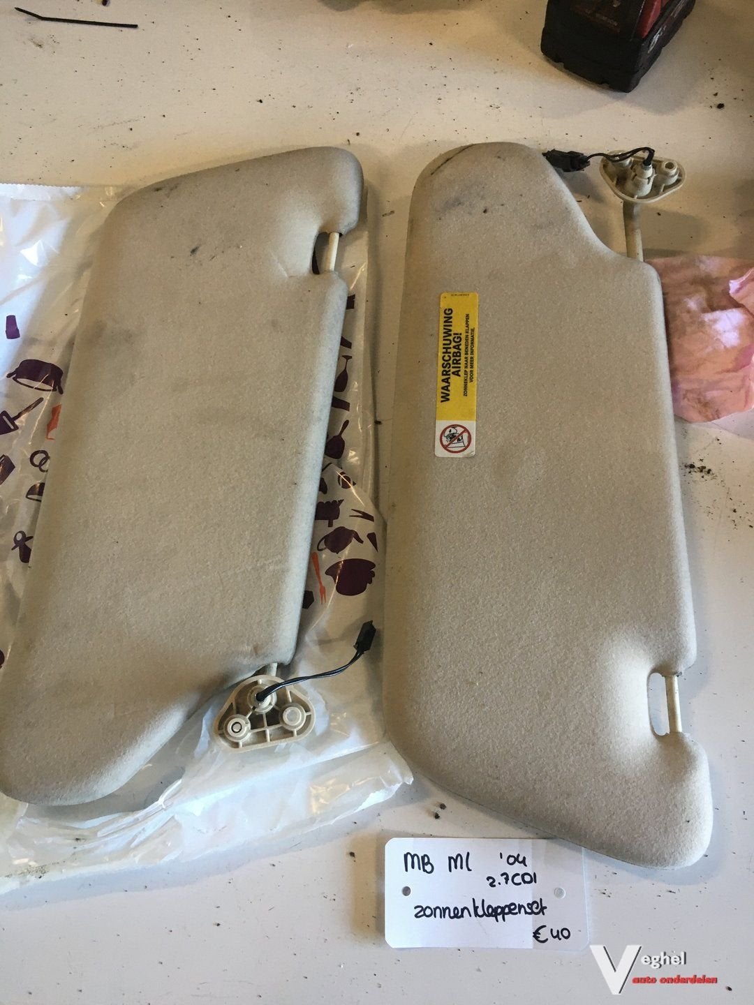 Mercedes ML 270 cdi 2004 Zonnekleppen set, Gebruikt, -, -, Ophalen of Verzenden