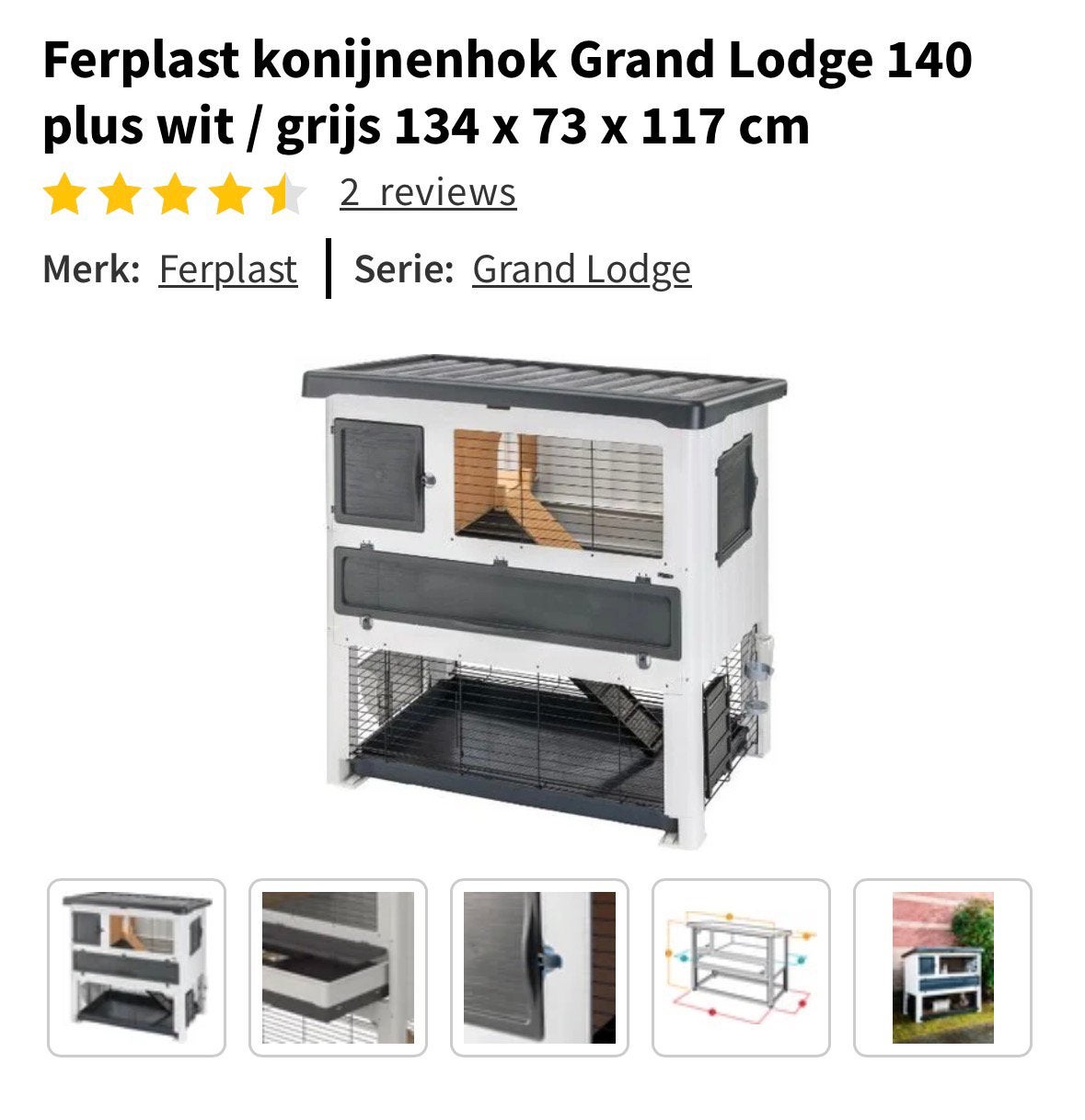 Konijnenhok, Ophalen, 110 cm of meer, Zo goed als nieuw, 90 cm of meer