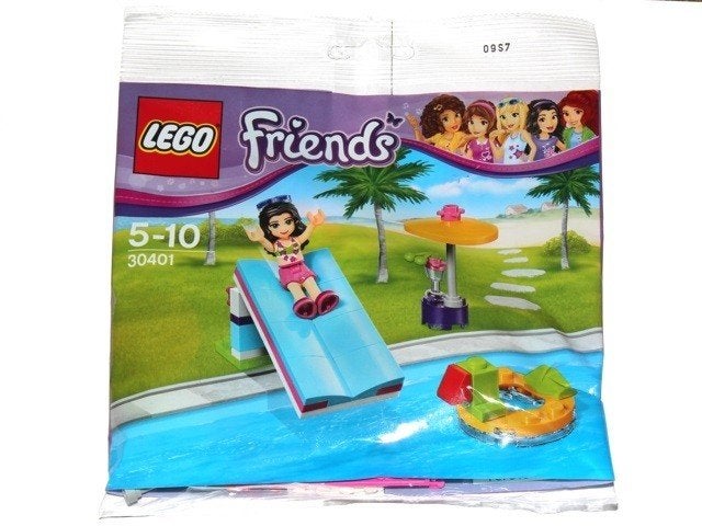 Lego Friends 30401 Pool Foam Slide Polybag (NIEUW), Nieuw, Friends, Ophalen of Verzenden, Complete set