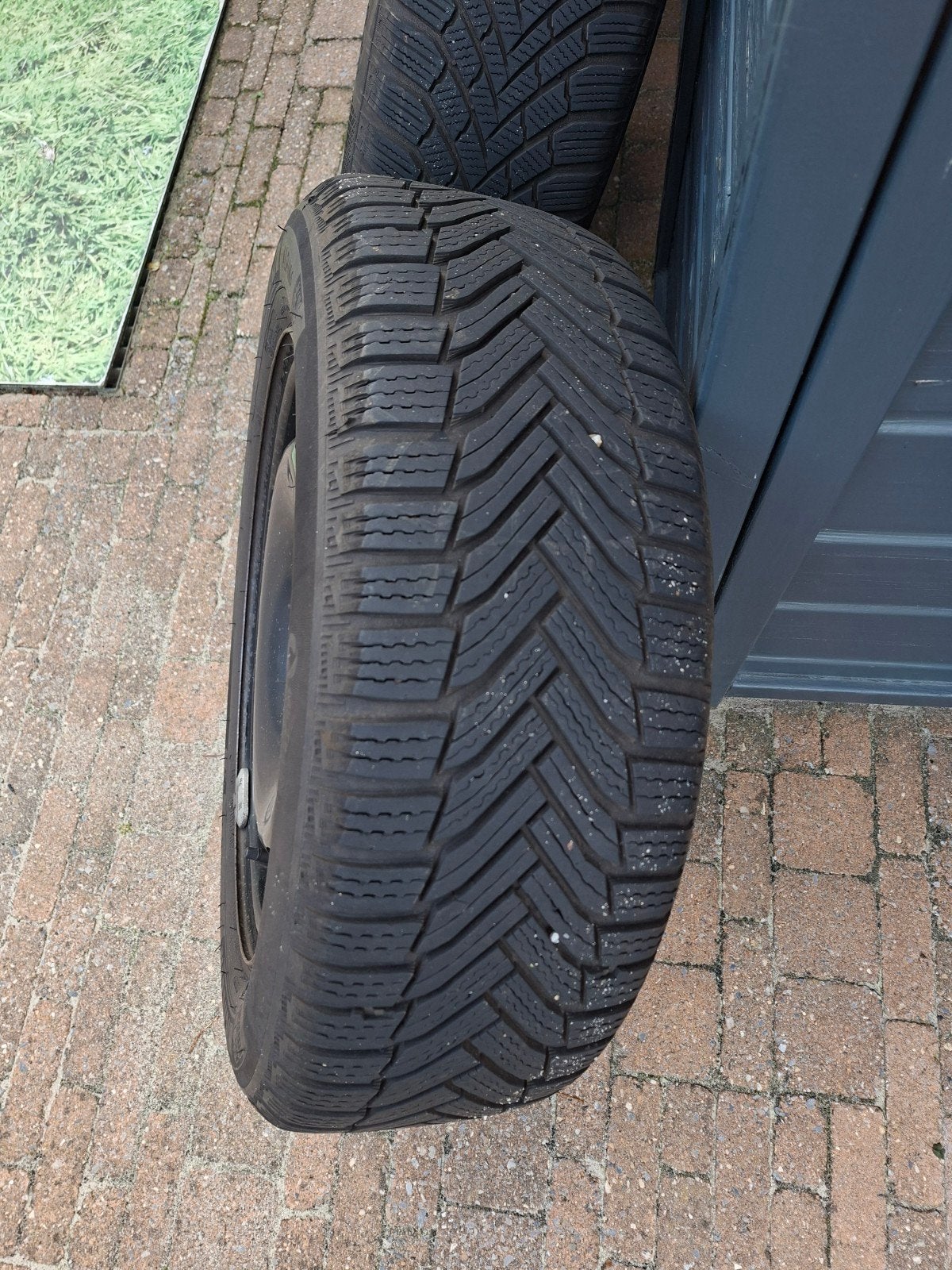 4x Winterbanden met velg 205/55 R16 VW of Audi, Ophalen, Gebruikt, 16 inch, Banden en Velgen