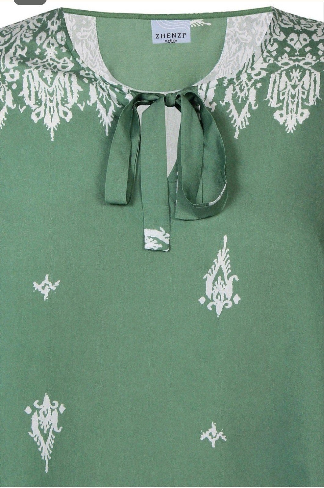 Groen/wit tuniek Emely van Zhenzi Maat 54/56 XL, Z, Zhenzi, Z, Blouse of Tuniek