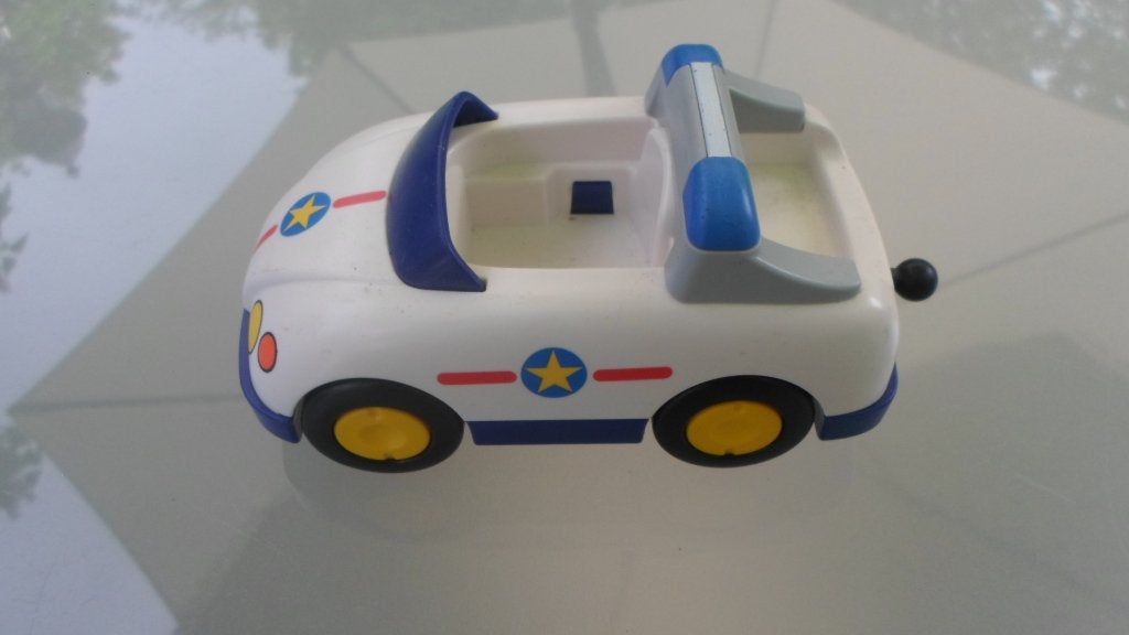 Playmobiel politiewagen  agent, Ophalen of Verzenden, Gebruikt, Complete set, Overige typen