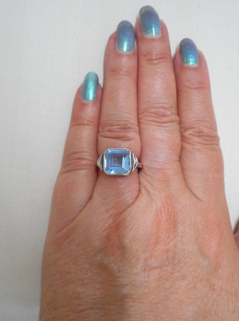 Zilveren Art Deco ring maat 18.5 nr.1194