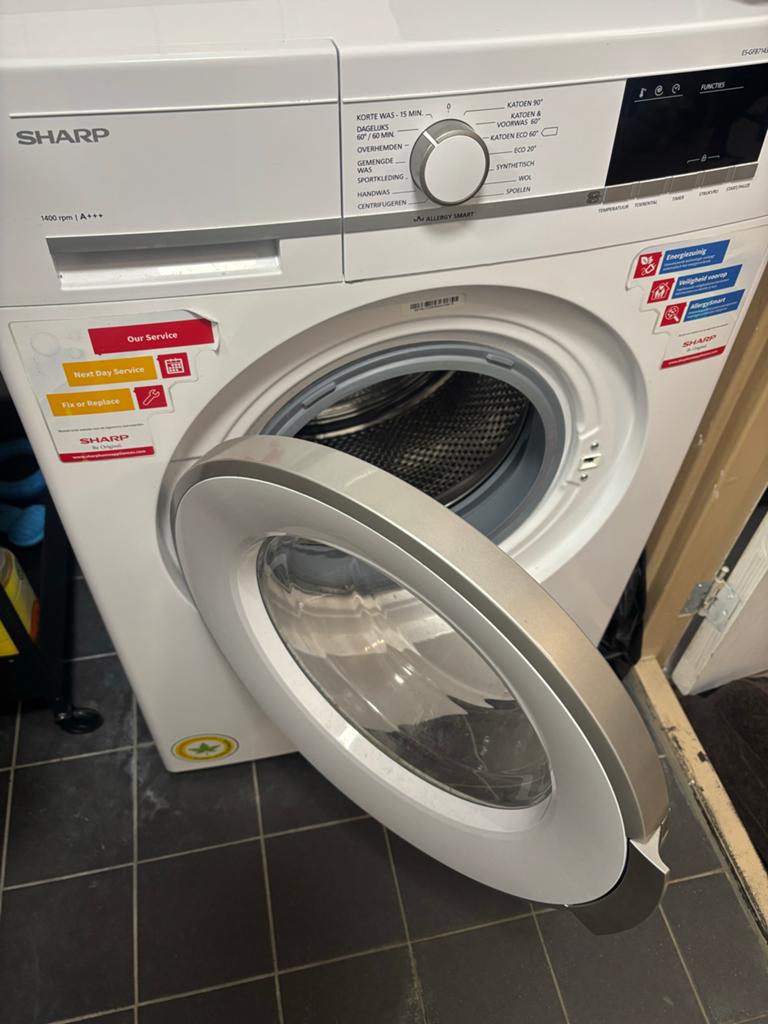 Sharp ES-GF8143W3 Wasmachine - 8kg, 1400 toeren, A+++, Witgoed en Apparatuur, Wasmachines, Ophalen, 1200 tot 1600 toeren, 8 tot 10 kg