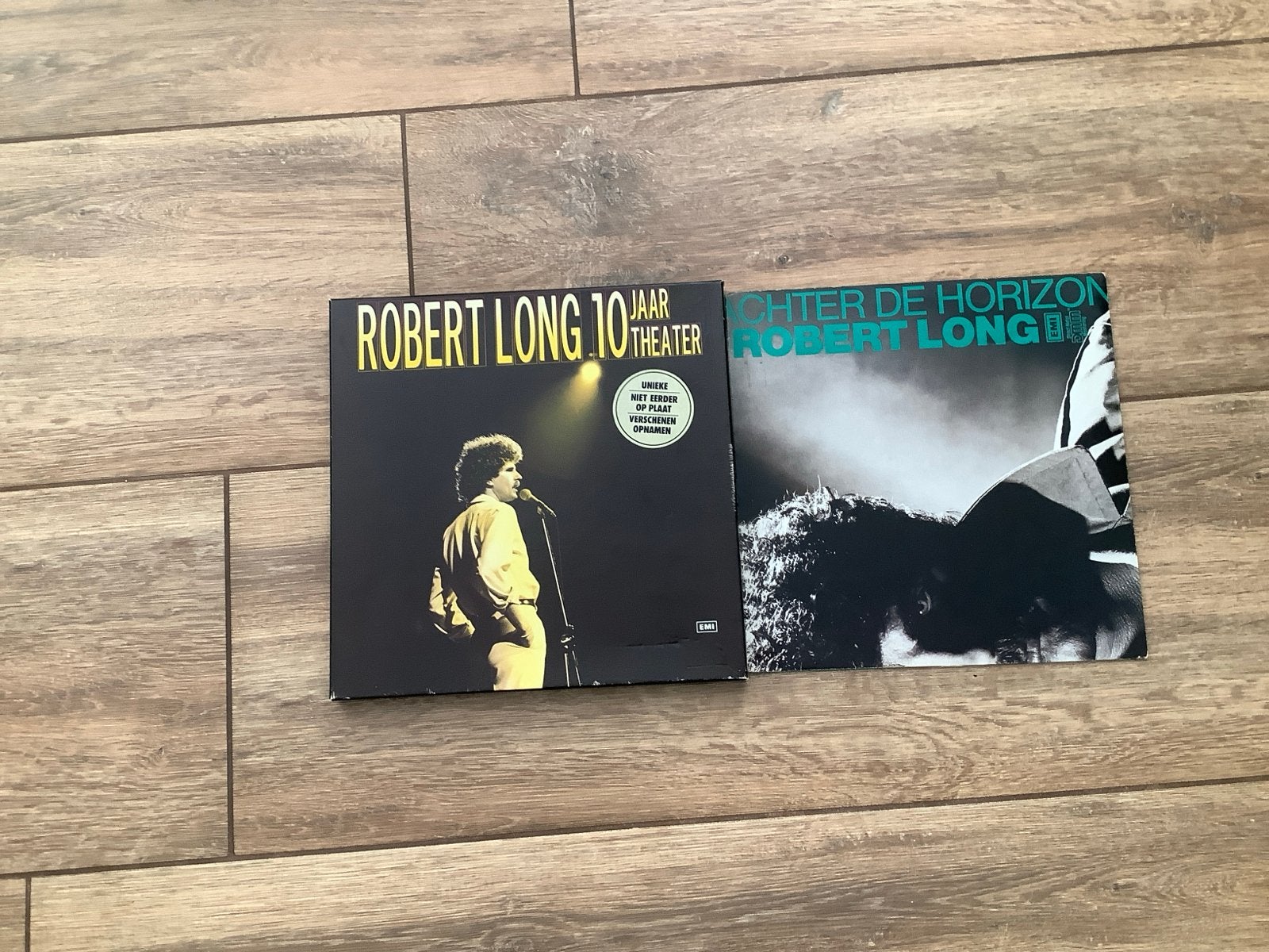 Robert Long LP's - 3 stuks in verzameldoos, Ophalen, Boxset, Gebruikt, Cabaret of Kleinkunst