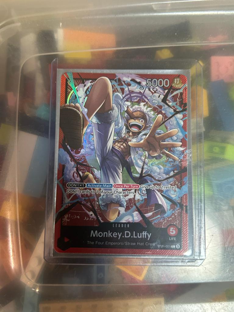 Pokémon en One Piece kaarten - Set van 5, Ophalen of Verzenden, Zo goed als nieuw, Meerdere kaarten, Foil