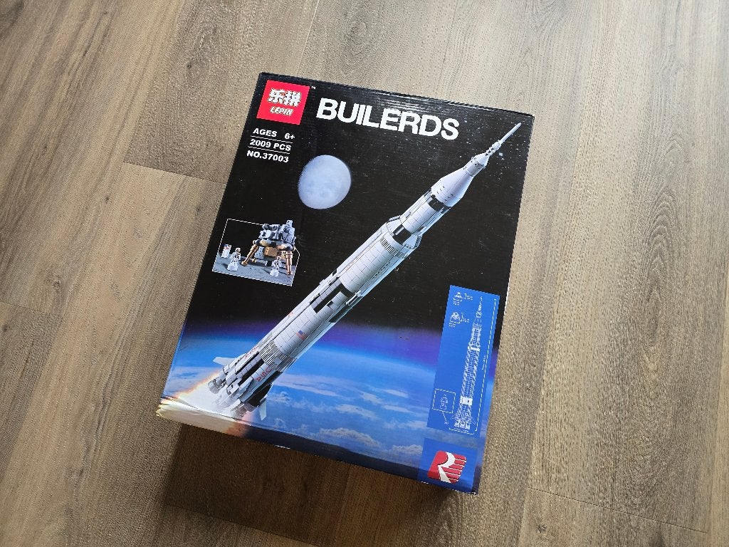 Lepin - NASA Apollo Saturn V - bouwstenen met doos, Ophalen of Verzenden, Gebruikt, Overige merken