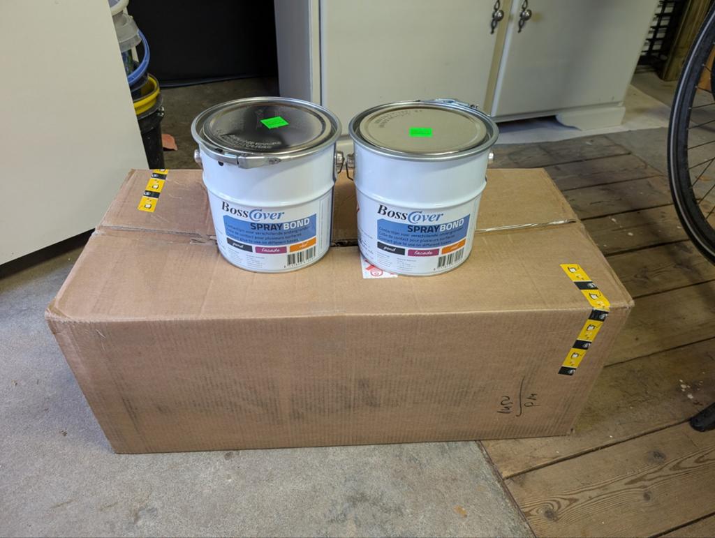 EPDM pakket: 2x4L lijm + EPDM zeil 3.5x6m - Nieuw, 5 tot 10 liter, Ophalen, Nieuw, Zwart