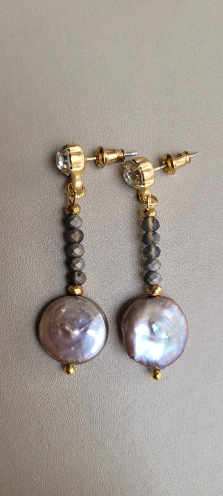 Parel oorbellen, Sieraden, Tassen en Uiterlijk, Oorbellen, Overige materialen, Hangers, Met edelsteen, Ophalen of Verzenden