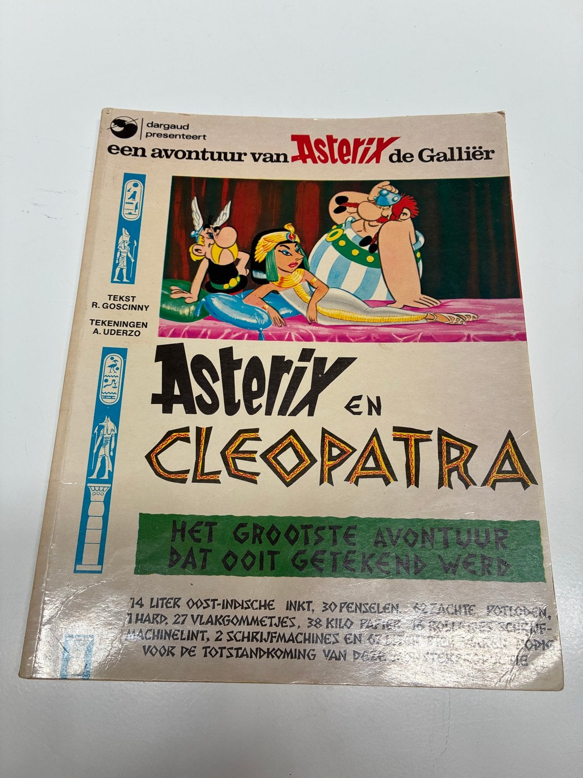 Asterix en Cleopatra - Dargaud 1965, Eén stripboek, Ophalen of Verzenden, Gelezen