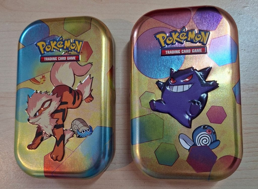 Mew 51 Gengar + Arcanine Mini Tin incl. mew 165 kaarten NM/M, Ophalen, Zo goed als nieuw, Meerdere kaarten, Foil