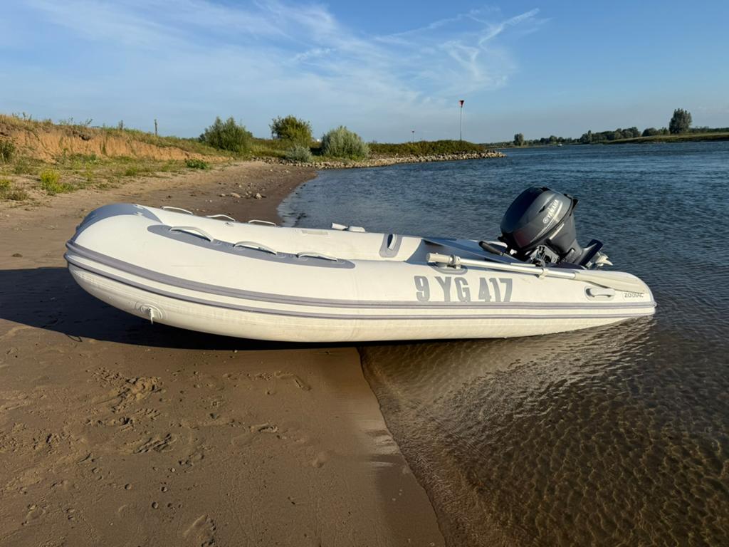 Zodiac Cadet 350 Aero met 15 pk yamaha  buiten boord motor, Watersport en Boten, Ophalen, Airdeck, 15 pk, Peddels