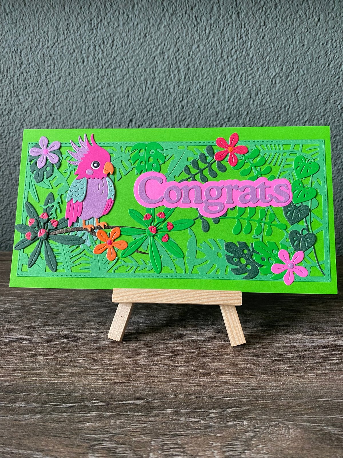 Wenskaart met envelop nr 490 Gefeliciteerd, Hobby en Vrije tijd, Kaarten | Zelfgemaakt, Ophalen of Verzenden, Nieuw, Overige thema's