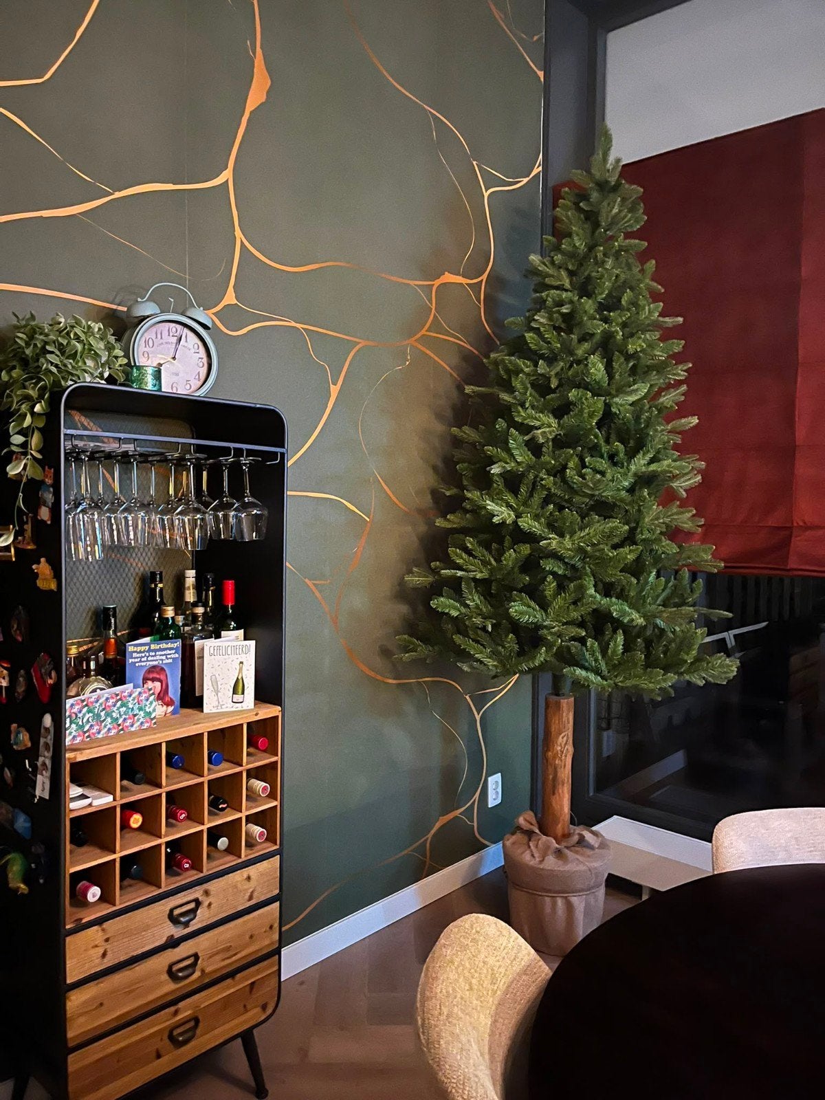 Kunstkerstboom (Everlands Tiaga) op stam 2.70m, Ophalen, Zo goed als nieuw