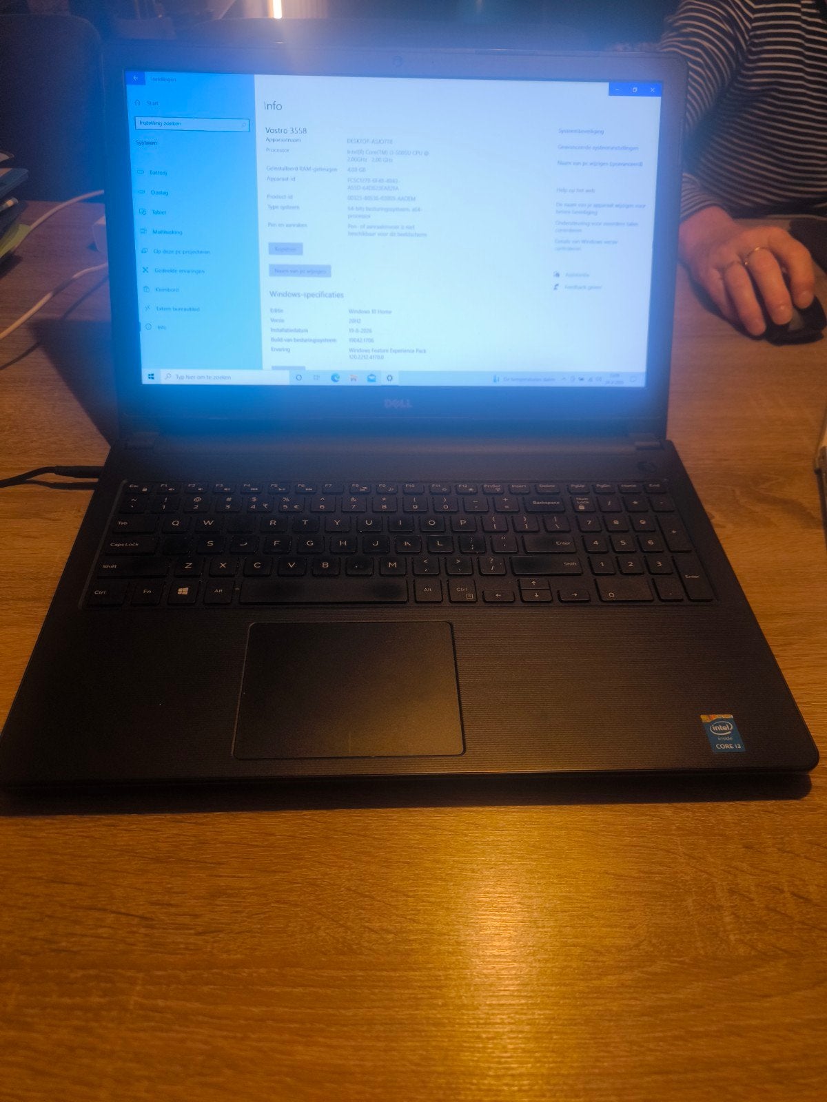 Dell Vostro 3558 Laptop - Intel Core i3, 4GB RAM, 500GB SSD, Gebruikt, 2 tot 3 Ghz, Ophalen of Verzenden, Dell