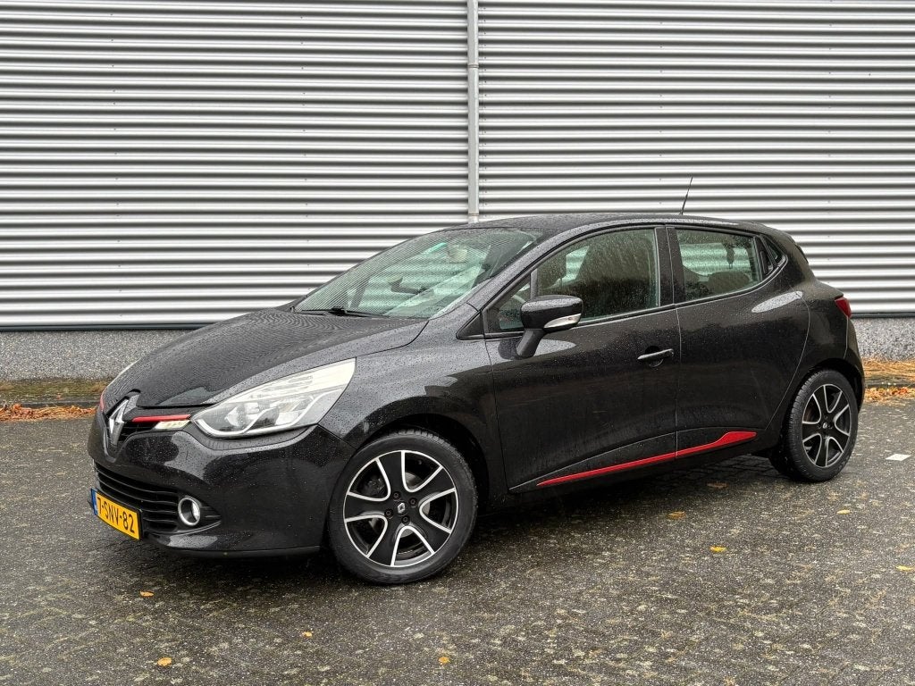 Renault Clio 0.9 TCe Dynamique Nieuwe Koppeling Org NL Velge, Auto's, Zwart, 540 kg, Leder en Stof, Zwart