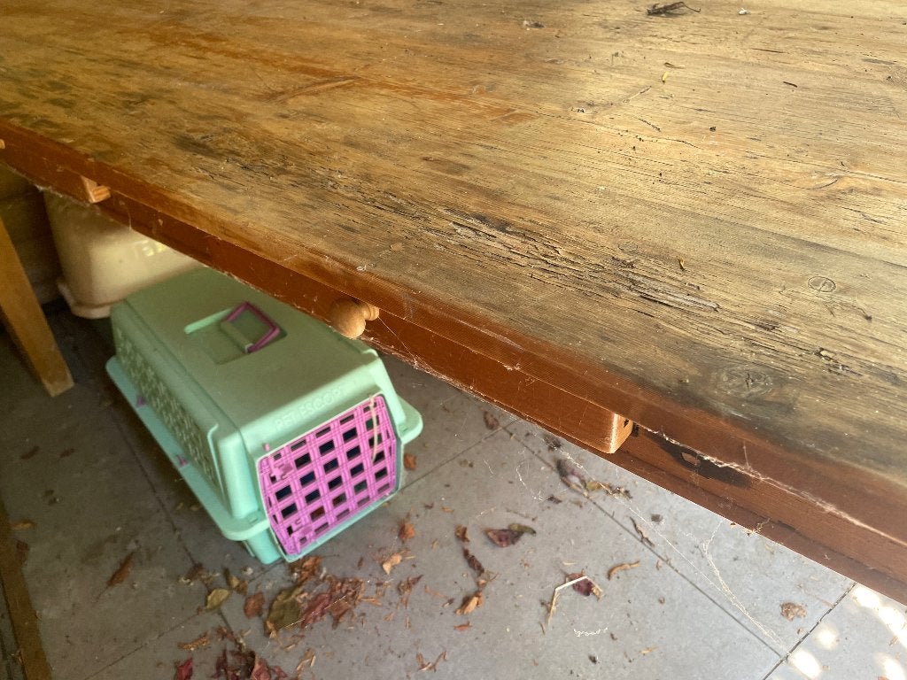 Tafel grenen 1.99 x 0,89, Ophalen, Gebruikt, 50 tot 100 cm, Vijf personen of meer