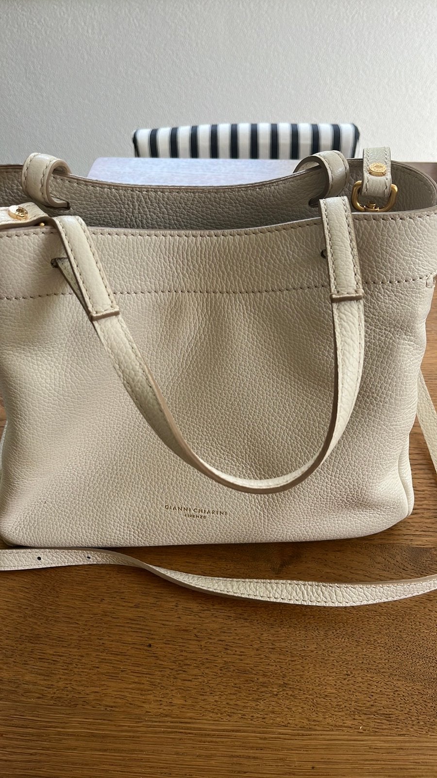 Nieuwe Gianni Chiarini Leren Handtas schoudertas- Beige, Sieraden, Tassen en Uiterlijk, Tassen | Damestassen, Verzenden, Nieuw