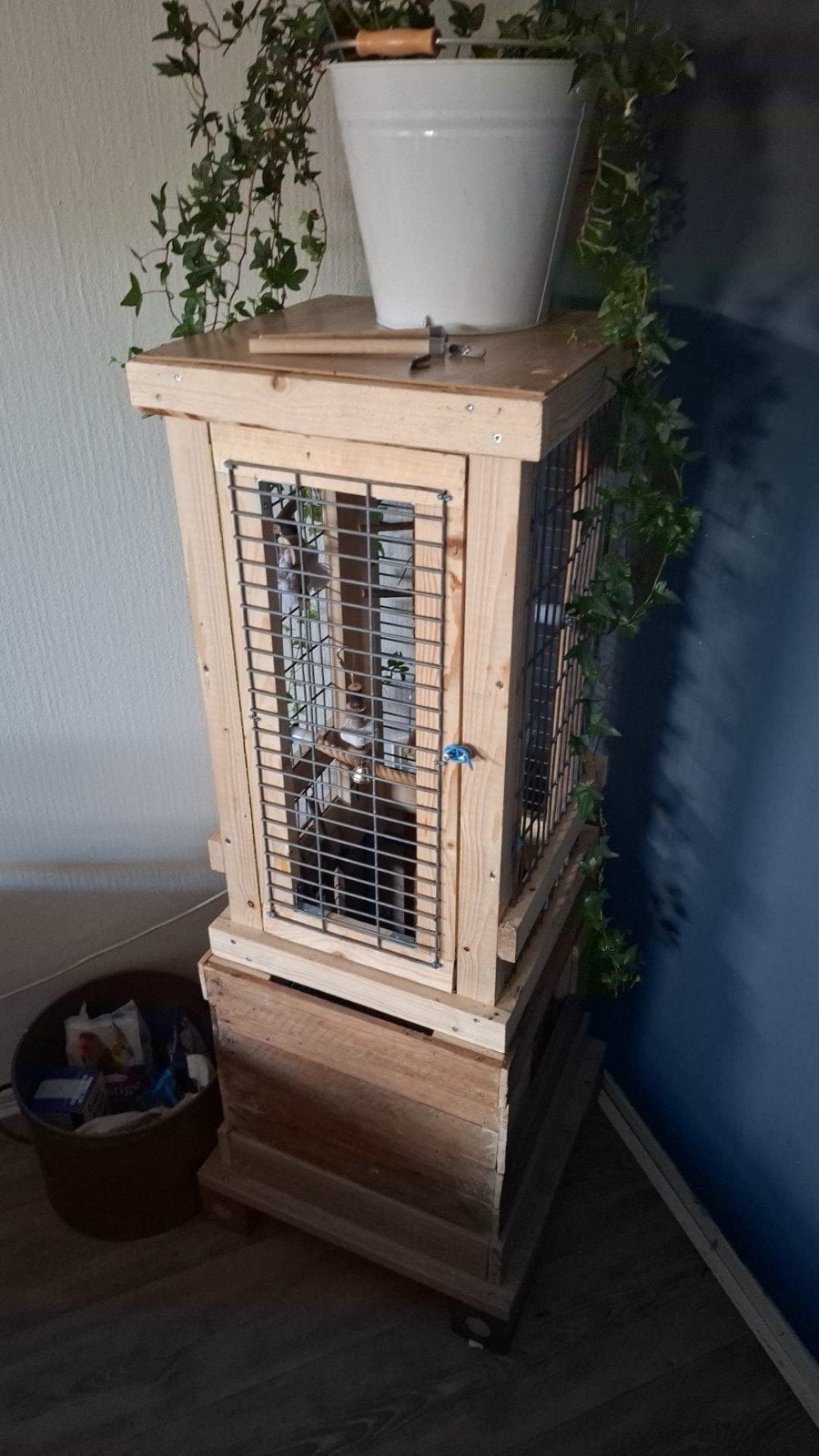 Vogelkooi, Dieren en Toebehoren, Ophalen, Zo goed als nieuw, Hout, Vogelkooi