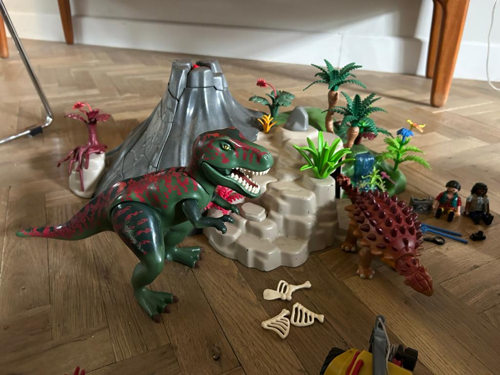 Mega Playmobil Dino Verzameling - T-Rex, Brachiosaurus, Ophalen of Verzenden, Gebruikt, Complete set
