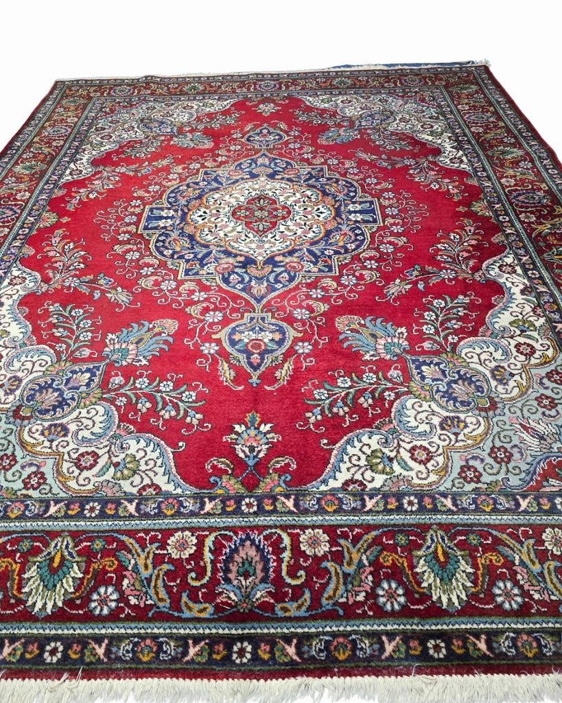 Groot Perzisch tapijt Tabriz 400x300 wollen vloerkleed Iran, 1185VB, De handelmaatschappij, Groot perzisch tapijt wollen vloerkleed handgeknoopt iran tabriz