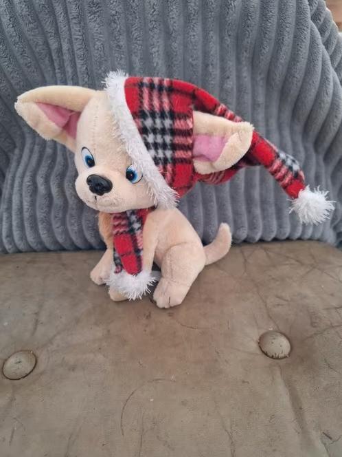 Hond knuffel met sjaal en muts hh, Overige merken, Overige karakters, Onbekend, Middelgroot (20 tot 80 cm)