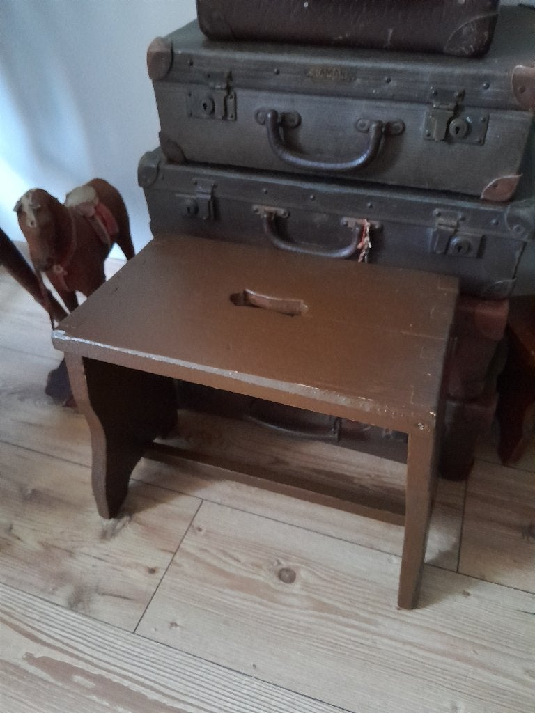 ~ Oud Houten Krukje Bankje Opstapje, Antiek en Kunst, Ophalen of Verzenden
