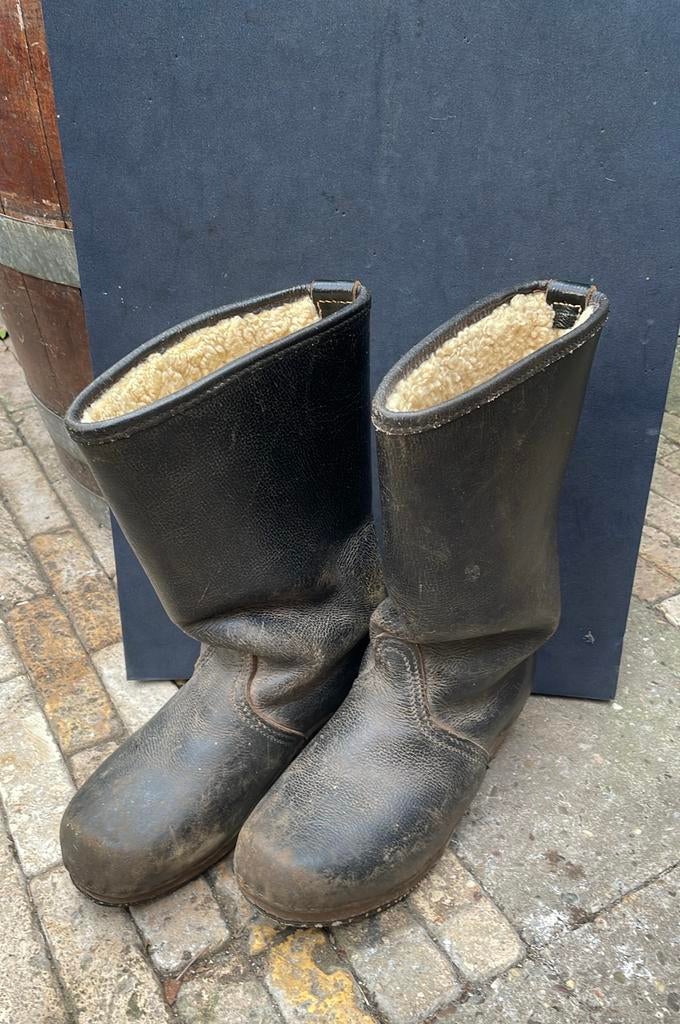 Gevoerde Winterlaarzen Duits ww2, Verzamelen, Ophalen of Verzenden, Duitsland