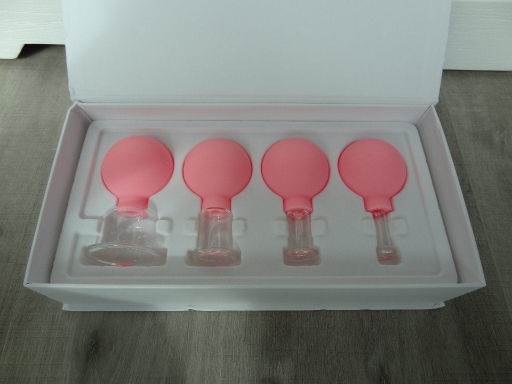 NIEUW! Cupping Set 4 Stuks - Gezicht & Lichaam - Glas >Snell, Ophalen, Nieuw, Apparaat