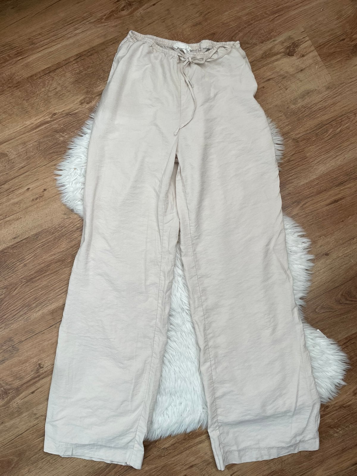 Beige zomerse broek maat s h&m, Beige, Ophalen of Verzenden, Zo goed als nieuw, Maat 36 (S)