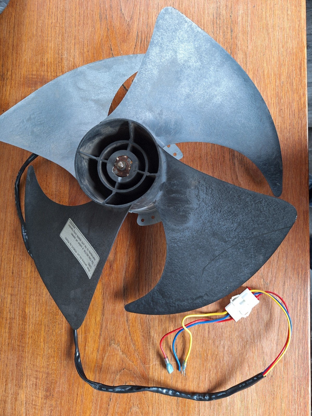 Airco ventilator motor met bladen ideaal voor houtkachel., Gebruikt, Minder dan 60 m³, 3 snelheden of meer, Ophalen of Verzenden