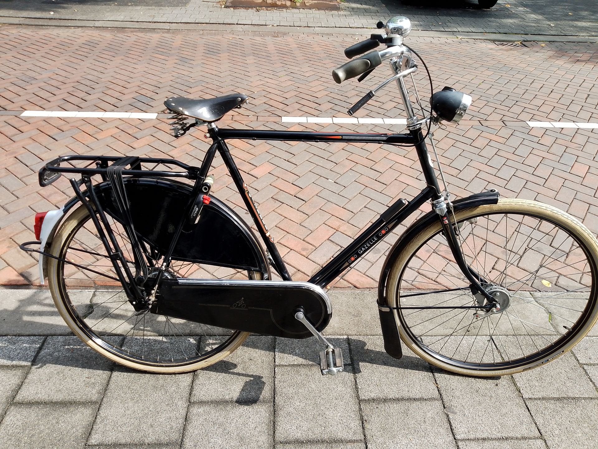 Gazelle Solide h66 retro/klassiek model fiets stangremmen