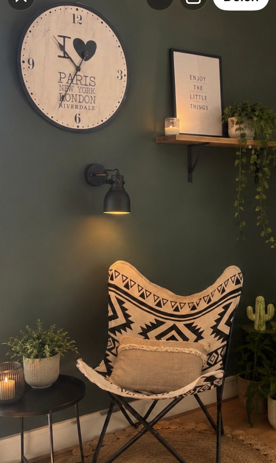 Wandklok groot Riverdale, Huis en Inrichting, Woonaccessoires | Klokken, Ophalen, Zo goed als nieuw, Wandklok