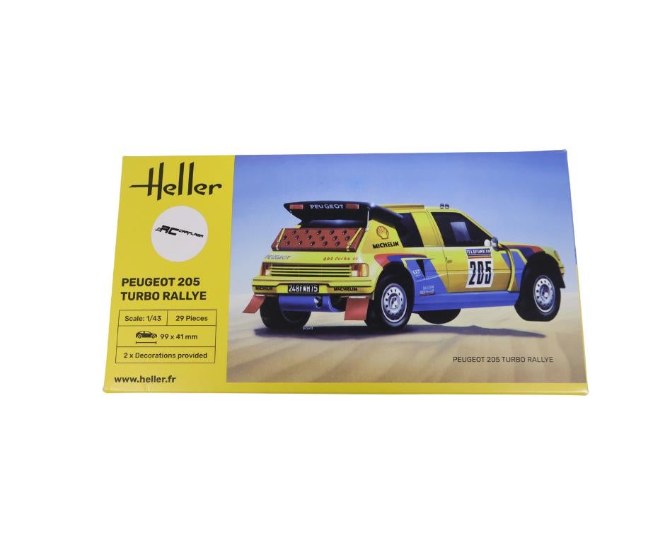Heller Peugeot 205 Turbo Rally HEL-80189 1/43, Ophalen of Verzenden, Nieuw, Auto, Overige merken