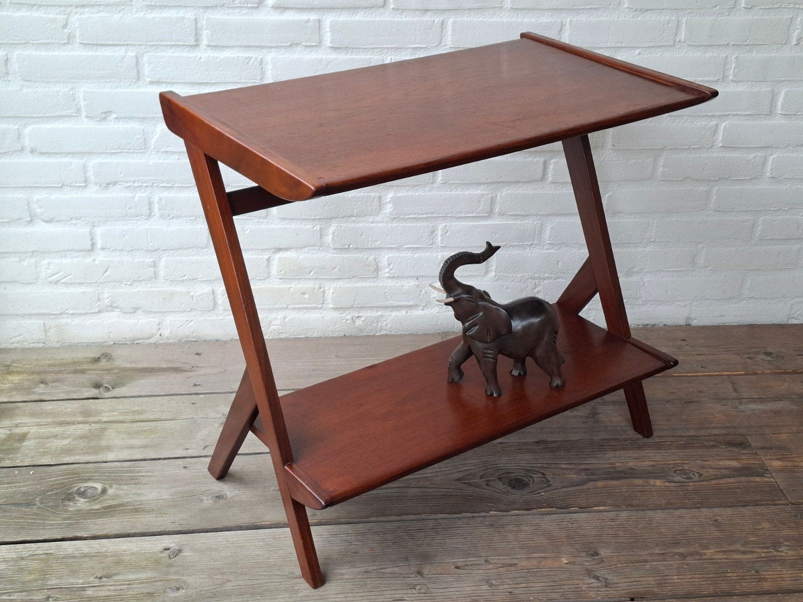 Vintage retro bijzettafel Louis van Teeffelen Webe jaren 60., Ophalen, Gebruikt, Vintage retro jaren 60 Louis van Teeffelen Webe teak.
