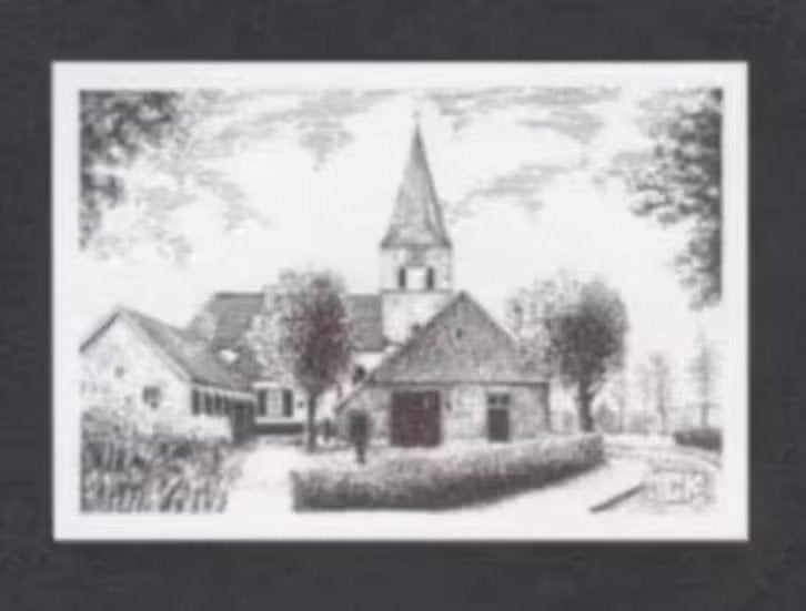 Heemse Hervormde Kerk Pentekening., Verzamelen, Ansichtkaarten | Nederland, Ophalen of Verzenden, 1960 tot 1980, Ongelopen, Overijssel