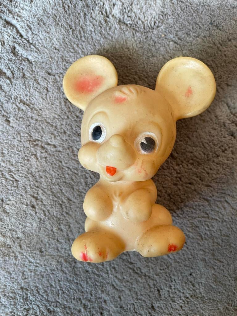 Vintage italiaans  piepbeestje muis jaren ‘60, Kinderen en Baby's, Ophalen of Verzenden, Gebruikt, Overige typen, Met geluid