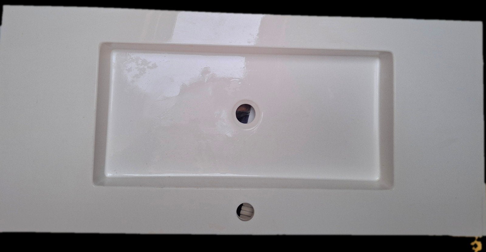 Wastafel met geïntegreerde wasbak 100x45x13, Ophalen, Zo goed als nieuw, Wastafel
