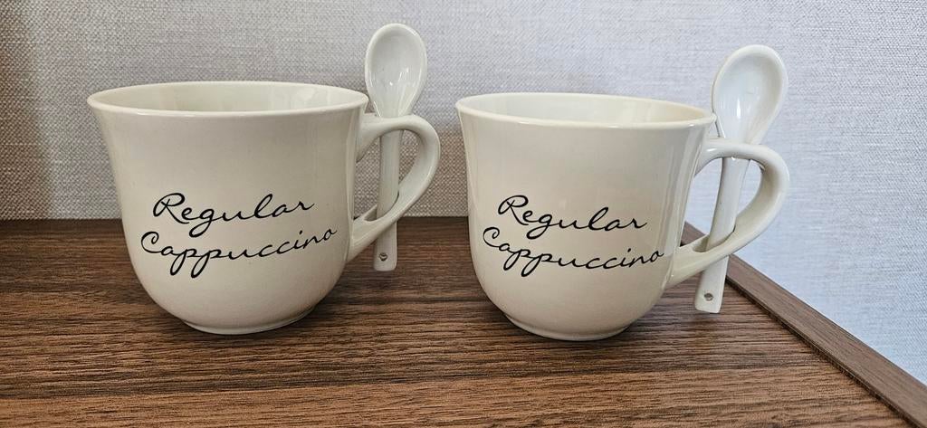 Riviera Maison Koffiekopjes - Regular Cappuccino, Huis en Inrichting, Keuken | Servies, Keramiek, Ophalen of Verzenden, Zo goed als nieuw